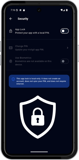 Asenzo Budget Planner security screen